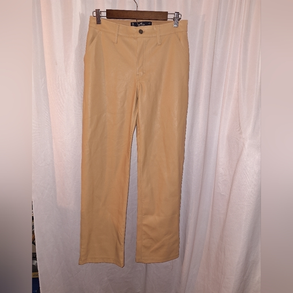 Hollister Tan Pleather Pants